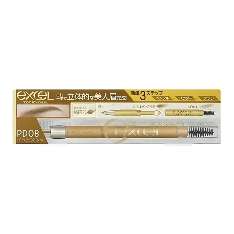 EXCEL Powder & Pencil Eyebrow EX PD08