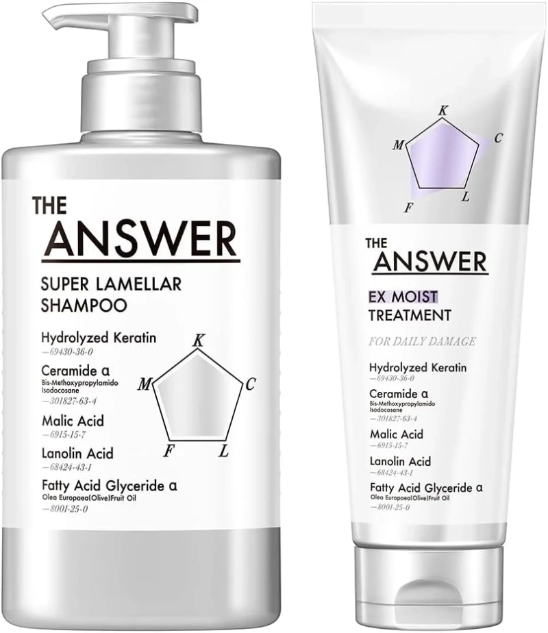 Kao THE ANSWER Shampoo and Moist Treatment Set, Bergamot and Daphne 620ml