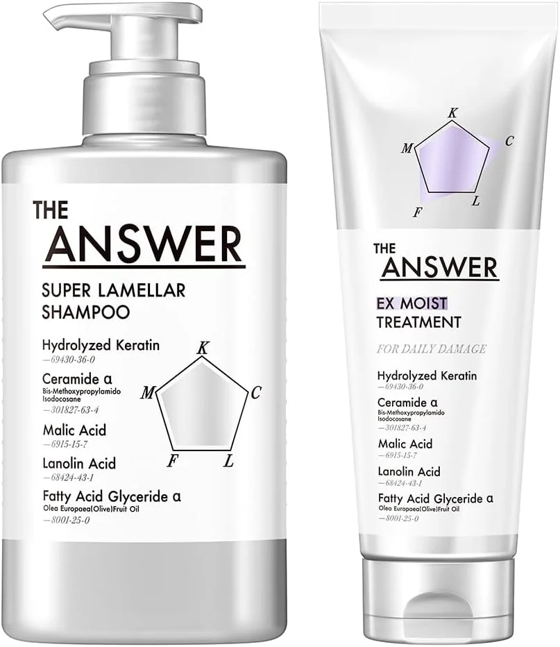 Kao THE ANSWER Shampoo and Moist Treatment Set, Bergamot and Daphne 620ml