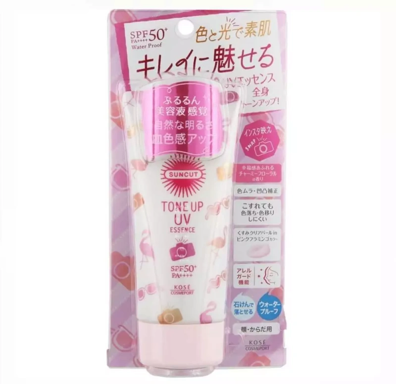 Kose Cosmeport Suncut Tone Up UV Essence SPF50+ / PA++++ Pink Flamingo 80g