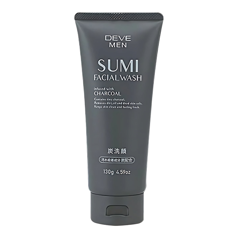 KUMANO YOSHI Deve Men Sumi Facial Wash Charcoal 130g