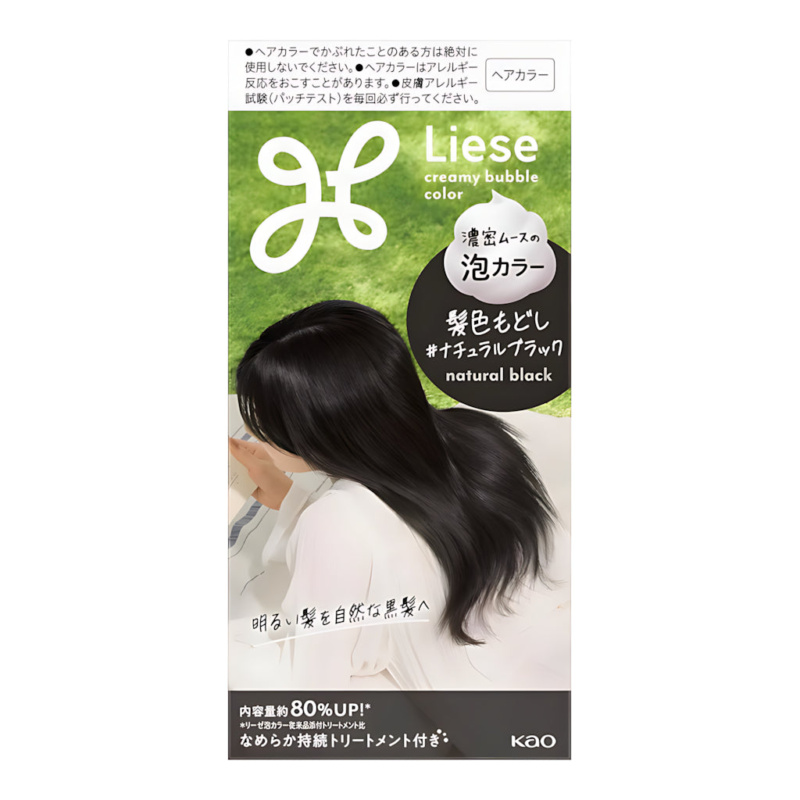 Liese Foam Color Hair Color Restorer - Natural Black 115ml