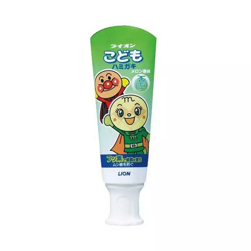 LION Anpanman Swallowable Anti-Cavity Toothpaste #Cantaloupe Flavor 40g
