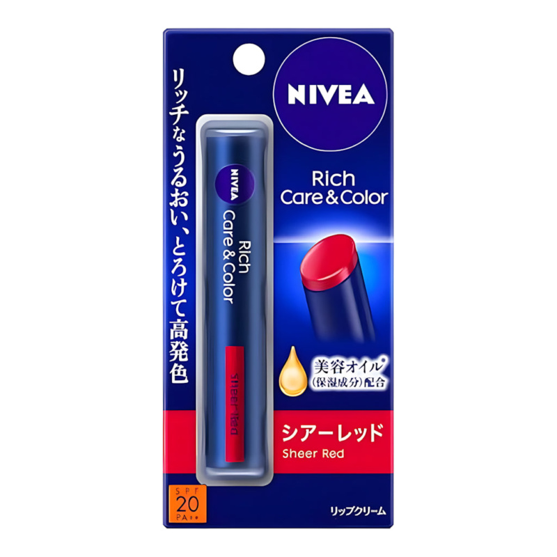 NIVEA Rich Care & Color Lip Sheer Red 2g